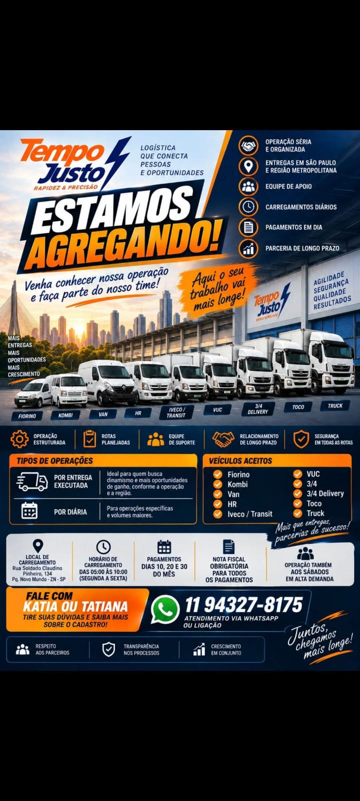 Vaga de agregamento em São Paulo